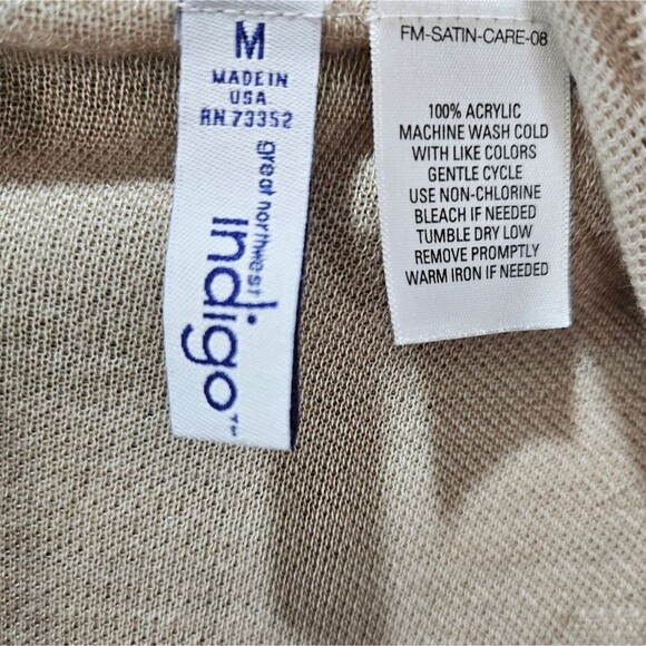 Vintage Great Northwest Indigo Southwestern Print Sweater Duster Vest Size M - Picture 6 of 6